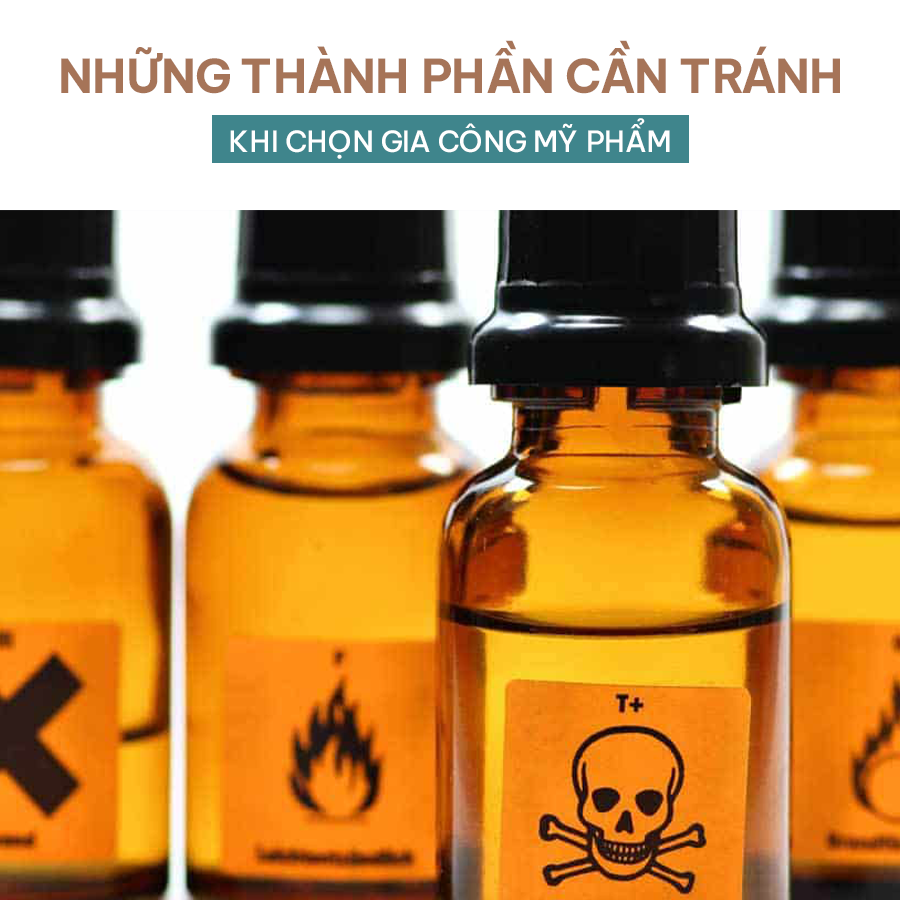 THÀNH PHẦN CẦN TRÁNH KHI GIA CÔNG MỸ PHẨM
